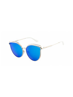 TED SMITH - Full Rim Polarized Cat Eye Sunglasses For Women (TS-P0970_BLU)