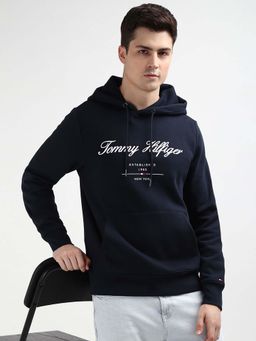Tommy Hilfiger - Script Logo Navy Blue Hoodie