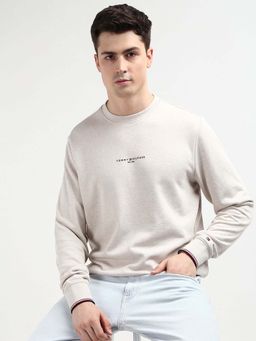 Tommy Hilfiger - Logo Tipped Beige Sweatshirt