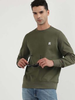Tommy Hilfiger - Monogram Solid Olive Sweatshirt