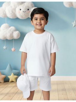 Nusyl - Boy White Solid Co-Ord Set