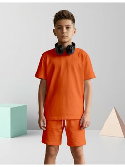 Nusyl - Boy Orange Solid Co-Ord Set