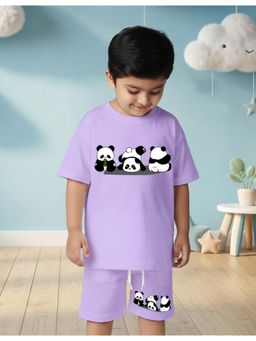 Nusyl - Boy Purple Graphic Printed Co-Ord Set