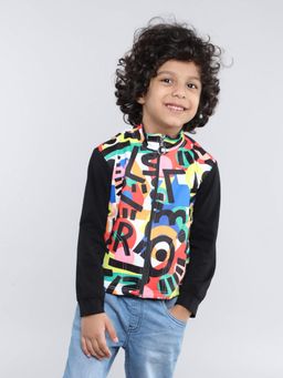Taffy - Abstract Printed Full Sleeves Zip Up Jacket