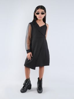 Taffy - Asymmetric Full Sleeves Blazer Dress