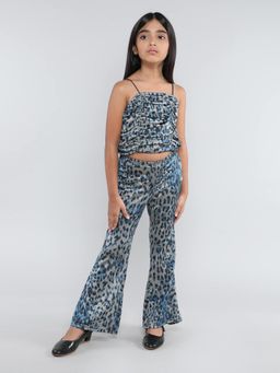 Taffy - Animal Printed Rushed Top with Pant (Set of 2)