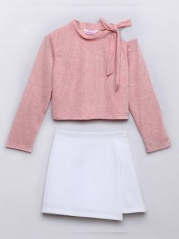 Taffy - Foil Cut Out Detail Party Top and Wrap Skirt (Set of 2)