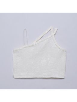 Taffy - Embossed Sleeveless Party Crop Top