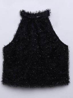 Taffy - Fur Halter Neck Party Top