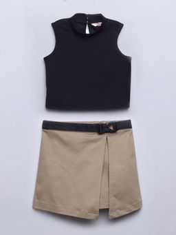 Taffy - Sleeveless Crop Top and Belt Detail Skort (Set of 2) (3-4 Years)