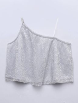 Taffy - Pleated Asymmetric Aline Party Crop Top