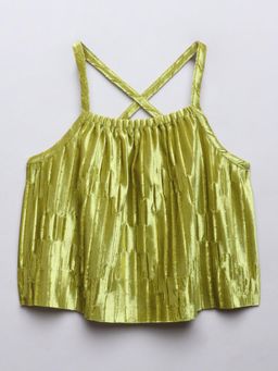 Taffy - Velvet Pleated Party Crop Top