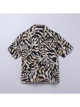 Taffy - Abstract Printed Half Sleeves Oversized Shirt