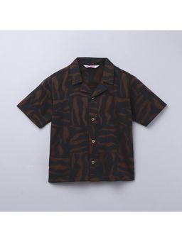 Taffy - Abstract Printed Half Sleeves Oversized Shirt