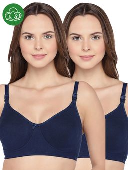 Inner Sense - Multi-Color Organic Cotton Comfortable Solid Maternity Bra (Pack of 2)