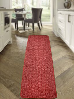 Saral Home - Cotton Anti-Skid Bedside Runner-Red-55X180 Cm