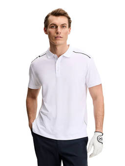 J.Lindeberg - Men's White Lionel Golf Polo T-Shirt