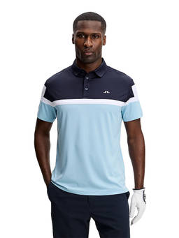 J.Lindeberg - Men's Blue Emil Golf Polo T-Shirt