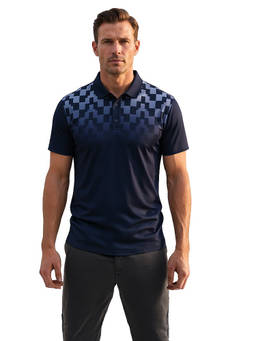 J.Lindeberg - Men's Finn Print Golf Polo T-Shirt