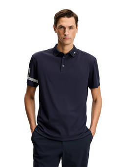 J.Lindeberg - Men's Navy Blue Heath Golf Polo T-Shirt