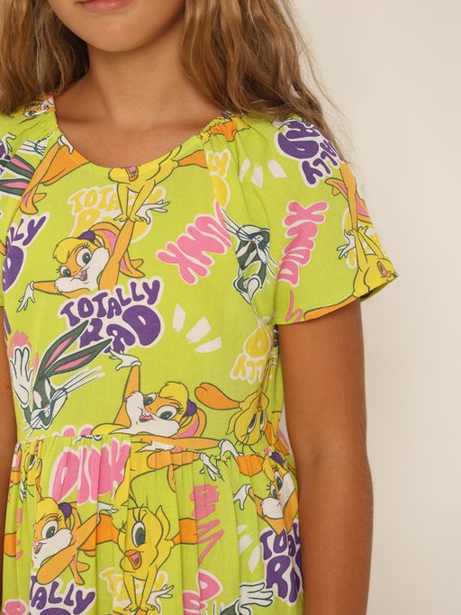 Buy VERO MODA Girls Graphic Print Above Knee Length Green Fit & Flare Dress  Online