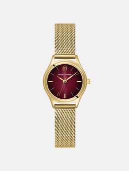 Pierre Lannier - Pya Women Quartz Maroon Dial Analog Stainless Steel Watch 021K552