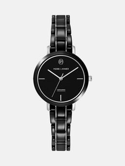 Pierre Lannier - Chouquette Women Quartz Black Dial Analog Stainless Steel Watch 024L839