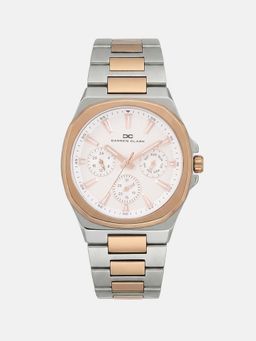 Darren Clark - Men Quartz White Dial Analog Metal Watch 1016E-M1303
