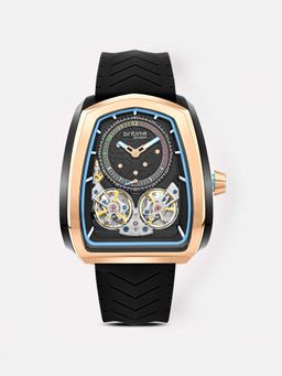 Britime - Aventus Men Automatic Black Dial Analog Silicone Watch 101-P30406