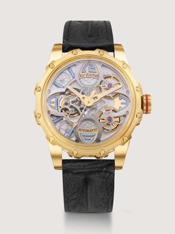 Britime - Era Men Automatic Silver Dial Analog Leather Watch 147-L20306