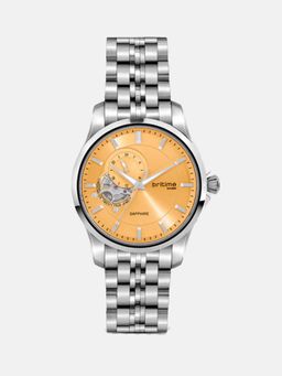 Britime - Men Automatic Yellow Dial Analog Metal Watch 166-M11301