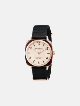 Briston - Clubmaster Chic Unisex Quartz Champagne Dial Analog Nato Watch 18536.Pra.T.6.Nb