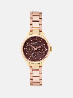 Darren Clark - Women Quartz Brown Dial Analog Metal Watch 2012C-M0306