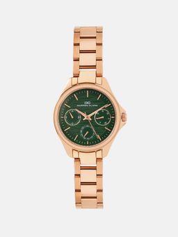 Darren Clark - Women Quartz Green Dial Analog Metal Watch 2012C-M0314