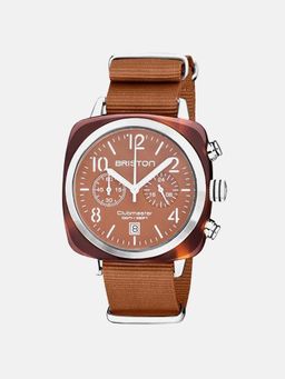 Briston - Clubmaster Unisex Quartz Brown Dial Analog Nato Watch 20140.Sa.T.38.Ntc