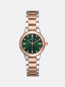 Darren Clark - Women Quartz Green Dial Analog Metal Watch 2016E-M1314