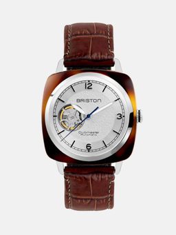 Briston - Clubmaster Unisex Automatic White Dial Analog Leather Watch 25739.Sa.T.2.Labr