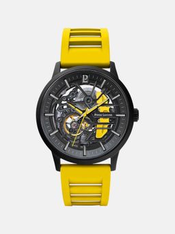 Pierre Lannier - Paddock Men Automatic Black Dial Analog Rubber Watch 341A449