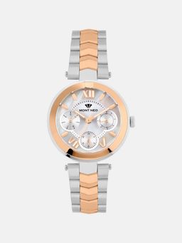 Mont Neo - Women Quartz Silver Dial Multi-Function Stainless Steel Watch 4507M-M1303