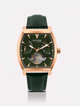 Britime - Emerion Men Automatic Green Dial Multi-Function Leather Watch 465-L31412