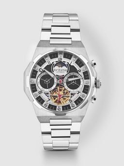 Britime - Taurus Men Automatic Black Dial Multi-Function Metal Watch 489-M10401