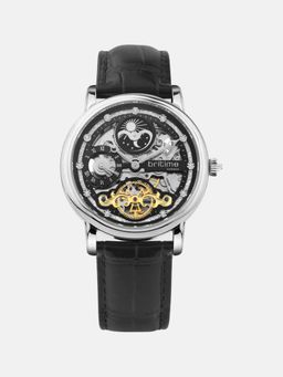 Britime - Men Automatic Black Dial Analog Leather Watch 641-L10406