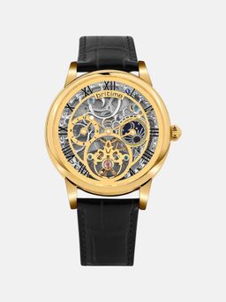 Britime - Men Automatic Silver Dial Analog Leather Watch 786-L20406