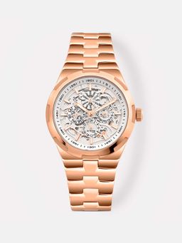 Britime - Atlas Men Automatic White Dial Multi-Function Steel Watch 815-M30303