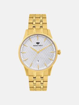 Mont Neo - Men Quartz Silver Dial Analog Stainless Steel Watch 8501E-M2202