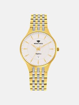Mont Neo - Men Quartz White Dial Analog Metal Watch 8503E-M1303