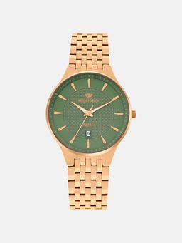 Mont Neo - Men Quartz Green Dial Analog Metal Watch 8503E-M3314