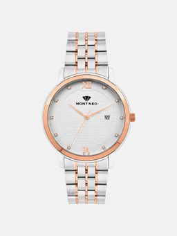 Mont Neo - Men Quartz Silver Dial Analog Metal Watch 8504E-M1303