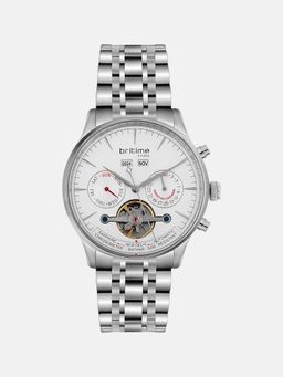 Britime - Celestial Men Automatic White Dial Chronograph Metal Watch 867-M10301