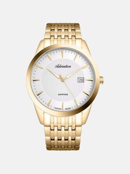 Adriatica - Pairs Men Quartz White Dial Analog Stainless Steel Watch A1298.1113Q